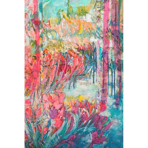 Goddess in Her Garden  III White Modern Wood Framed Art Print by Fagan, Dorothy