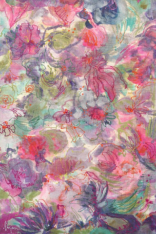 Promise Me a Rose Garden  III White Modern Wood Framed Art Print with Double Matting by Fagan, Dorothy