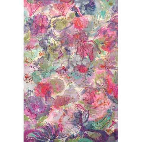 Promise Me a Rose Garden  III White Modern Wood Framed Art Print by Fagan, Dorothy