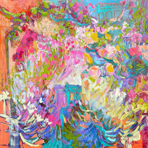 A Tangerine Dream White Modern Wood Framed Art Print with Double Matting by Fagan, Dorothy