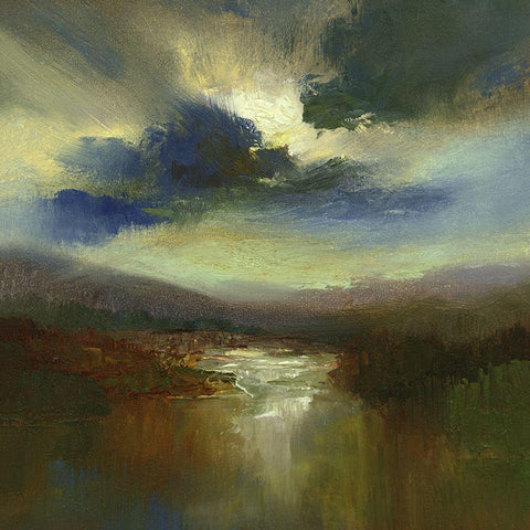 The Heavens  III Black Modern Wood Framed Art Print with Double Matting by Finch, Sheila