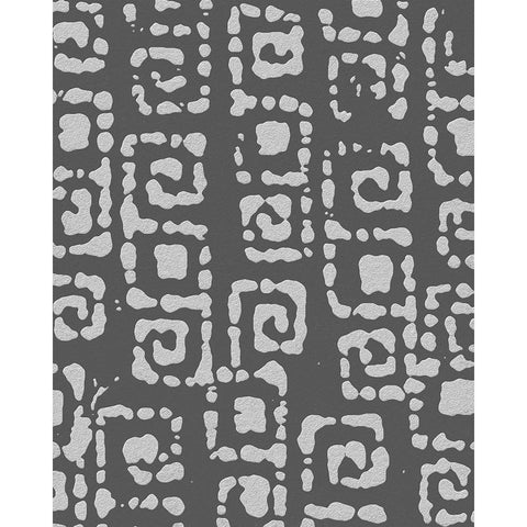 Vertical  Decorative Batik  VI White Modern Wood Framed Art Print by Saunders, Alonzo