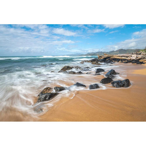 Sunny Retreat II Black Modern Wood Framed Art Print with Double Matting by Head, Danny