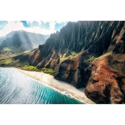 Na Pali Light I Black Modern Wood Framed Art Print by Head, Danny