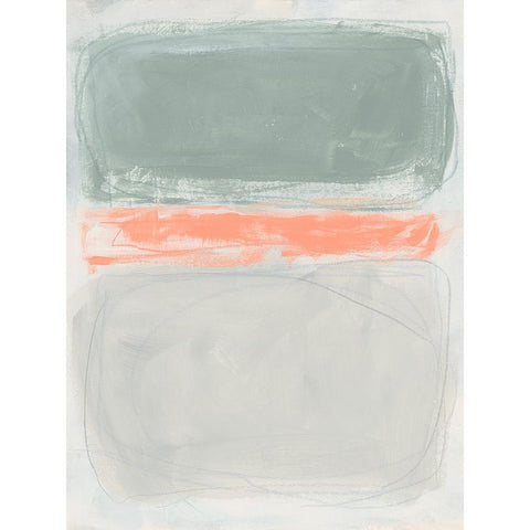 Fog Shapes I Gold Ornate Wood Framed Art Print with Double Matting by Vess, June Erica