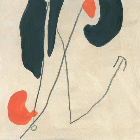 Dreaming Miro II Gold Ornate Wood Framed Art Print with Double Matting by Vess, June Erica