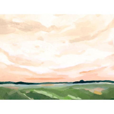 Coral Skies I Black Modern Wood Framed Art Print by Caroline, Emma