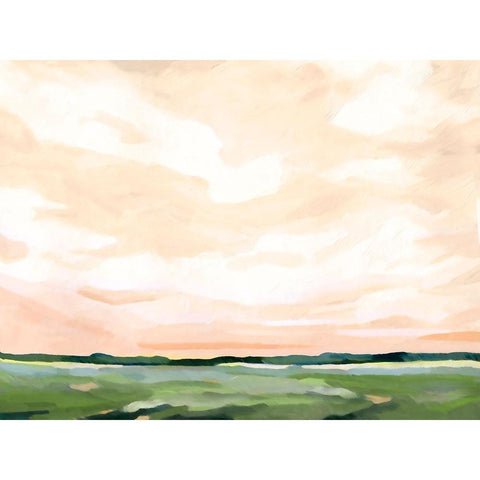 Coral Skies II White Modern Wood Framed Art Print by Caroline, Emma