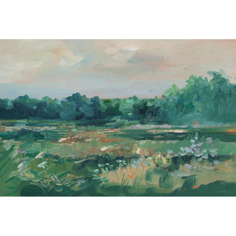 Impressionist Wildflower Field III Black Modern Wood Framed Art Print by Harper, Ethan