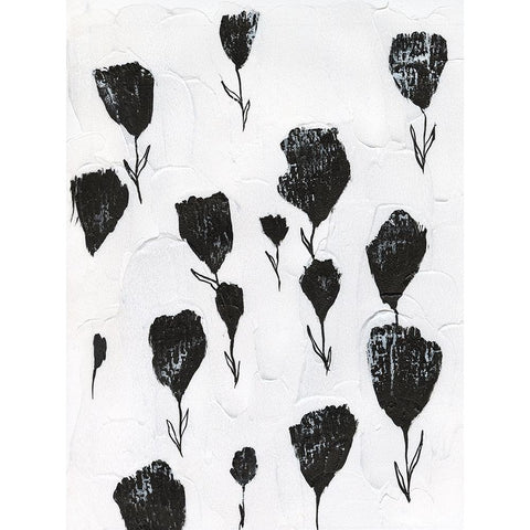 Pressed Poppurri I White Modern Wood Framed Art Print by Lam, Vanna