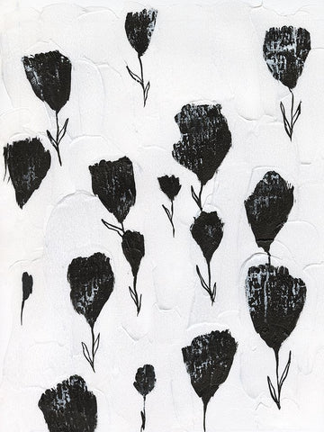 Pressed Poppurri I White Modern Wood Framed Art Print with Double Matting by Lam, Vanna