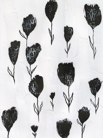 Pressed Poppurri II Black Ornate Wood Framed Art Print with Double Matting by Lam, Vanna