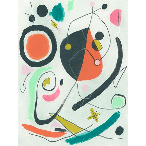 Aquatic Constant VI Black Modern Wood Framed Art Print by Vess, June Erica