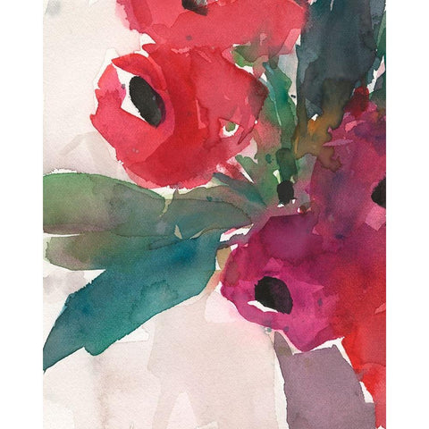 Behind the Meaning of Tulips I Black Modern Wood Framed Art Print with Double Matting by Dixon, Samuel