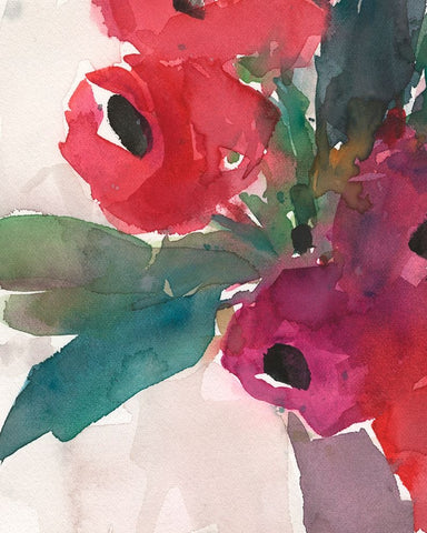 Behind the Meaning of Tulips I White Modern Wood Framed Art Print with Double Matting by Dixon, Samuel