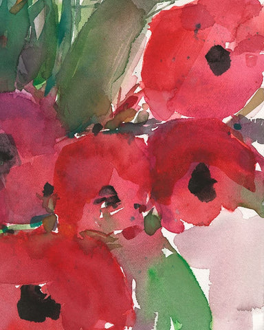 Behind the Meaning of Tulips II White Modern Wood Framed Art Print with Double Matting by Dixon, Samuel