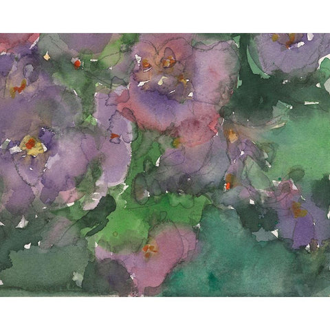 The Language of Violets I Gold Ornate Wood Framed Art Print with Double Matting by Dixon, Samuel