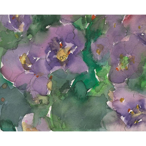 The Language of Violets II Gold Ornate Wood Framed Art Print with Double Matting by Dixon, Samuel