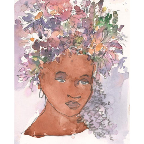 A Sister Moment II White Modern Wood Framed Art Print by Dixon, Samuel