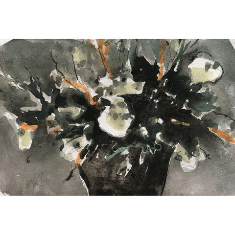 Dark Flower Aesthetic  I Gold Ornate Wood Framed Art Print with Double Matting by Dixon, Samuel