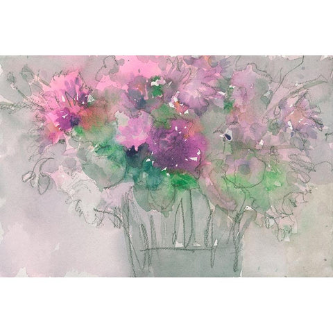 The Table Arrangement I Black Modern Wood Framed Art Print by Dixon, Samuel