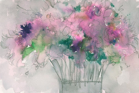 The Table Arrangement II White Modern Wood Framed Art Print with Double Matting by Dixon, Samuel