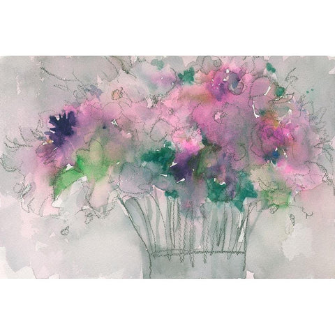 The Table Arrangement II Black Modern Wood Framed Art Print by Dixon, Samuel