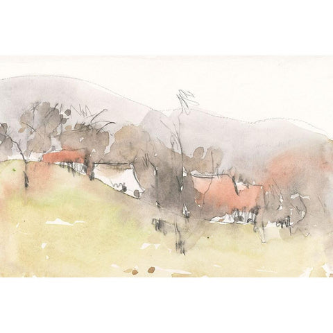 Along the Open Terrain  II Black Modern Wood Framed Art Print by Dixon, Samuel