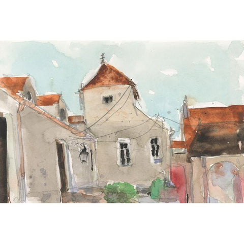14 Route De Beaune Black Modern Wood Framed Art Print by Dixon, Samuel