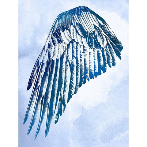 Wings in the Clouds I White Modern Wood Framed Art Print by Vision Studio