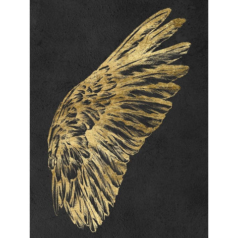 Gilded Wing II Gold Ornate Wood Framed Art Print with Double Matting by Vision Studio