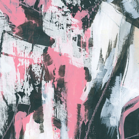 Graffiti Kiss II Black Ornate Wood Framed Art Print with Double Matting by Vess, June Erica