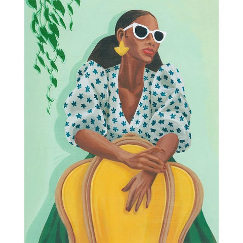 Brunch Date I Black Modern Wood Framed Art Print with Double Matting by Popp, Grace