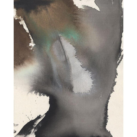 Onyx Wash II White Modern Wood Framed Art Print by Goldberger, Jennifer