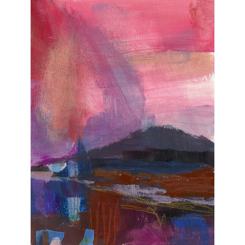 Carmine Skies  III White Modern Wood Framed Art Print by Quin, Marabeth