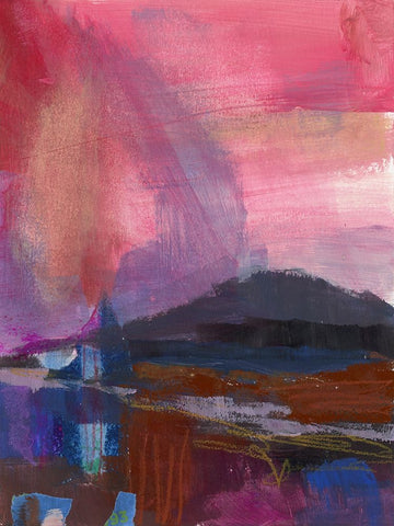 Carmine Skies  III Black Ornate Wood Framed Art Print with Double Matting by Quin, Marabeth