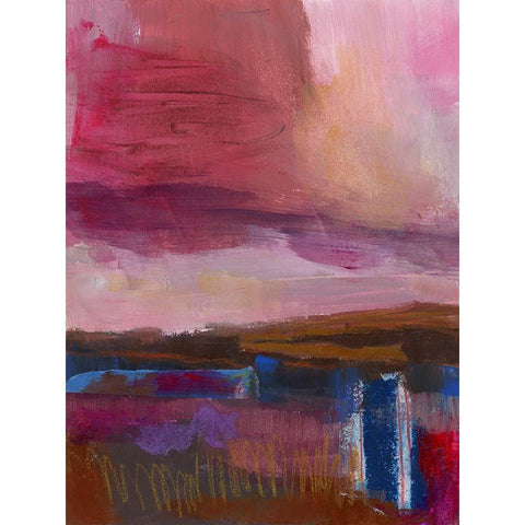 Carmine Skies  IV Black Modern Wood Framed Art Print with Double Matting by Quin, Marabeth