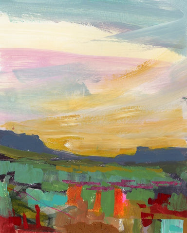 Open Roads IV White Modern Wood Framed Art Print with Double Matting by Quin, Marabeth