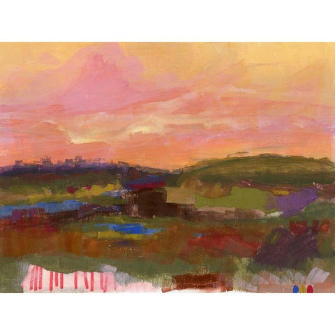 The Western Sky I White Modern Wood Framed Art Print by Quin, Marabeth