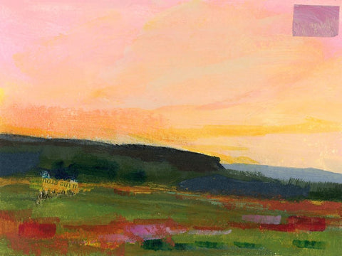 The Western Sky II White Modern Wood Framed Art Print with Double Matting by Quin, Marabeth