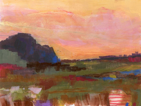 The Western Sky IV Black Ornate Wood Framed Art Print with Double Matting by Quin, Marabeth