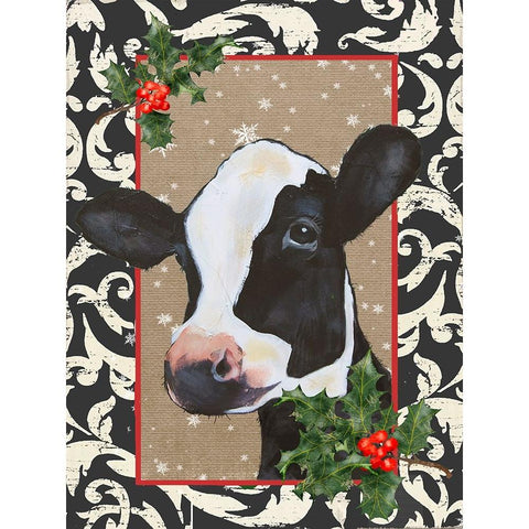 County Christmas Farm I Black Modern Wood Framed Art Print with Double Matting by Reynolds, Jade