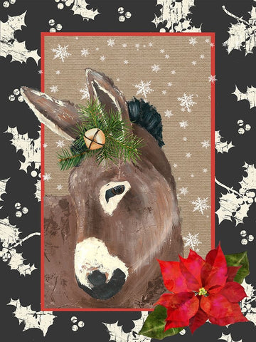 County Christmas Farm III Black Ornate Wood Framed Art Print with Double Matting by Reynolds, Jade