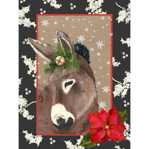 County Christmas Farm III Black Modern Wood Framed Art Print with Double Matting by Reynolds, Jade