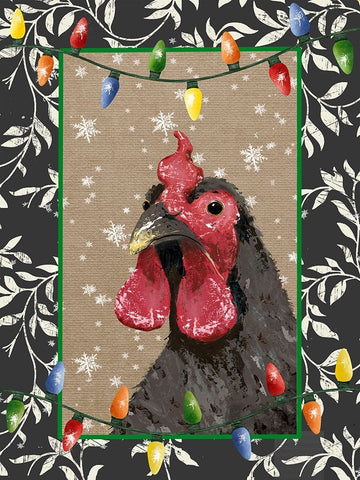 County Christmas Farm IV Black Ornate Wood Framed Art Print with Double Matting by Reynolds, Jade