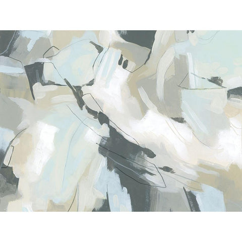 Shadow Cycle V White Modern Wood Framed Art Print by Vess, June Erica