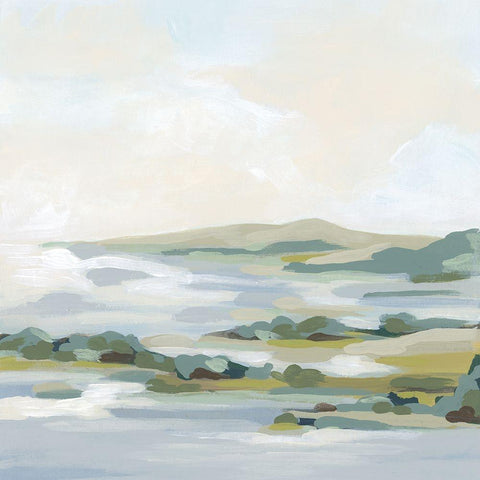 Deciduous Coast II Black Modern Wood Framed Art Print with Double Matting by Vess, June Erica