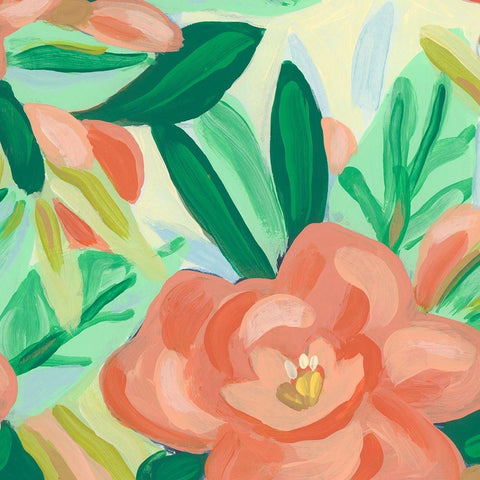 Tropical Flower Song I Gold Ornate Wood Framed Art Print with Double Matting by Vess, June Erica