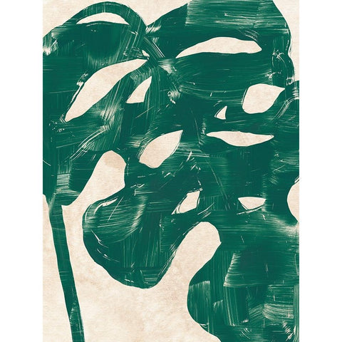 Basketweave Leaf I White Modern Wood Framed Art Print by Vess, June Erica