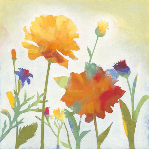 Chelsea Floral I Gold Ornate Wood Framed Art Print with Double Matting by Meagher, Megan